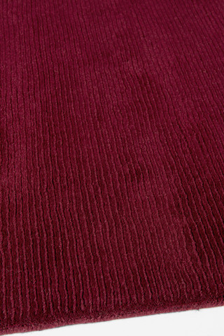 Keepers Red Cut and Loop Stripe rug by Farrow & Ball side pile image Keepers Red Cut and Loop Stripe rug by Farrow & Ball side pile image