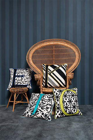 Alphabet N cushion by  - Roomset