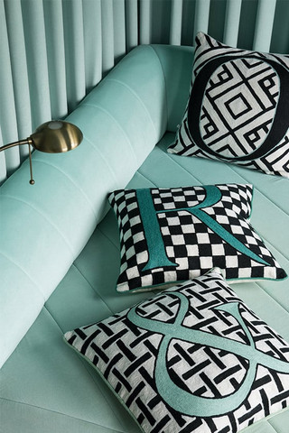 Alphabet R cushion by  - Roomset