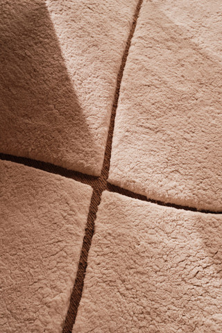 Deep Pile Merino Aspen Round - insitu closeup