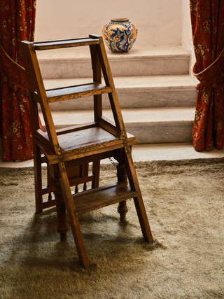 The Rug Company Mohair Shag rug, Olive colourway, in a period-style interior