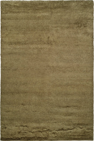 Mohair Shag rug in Olive, full flatshot view