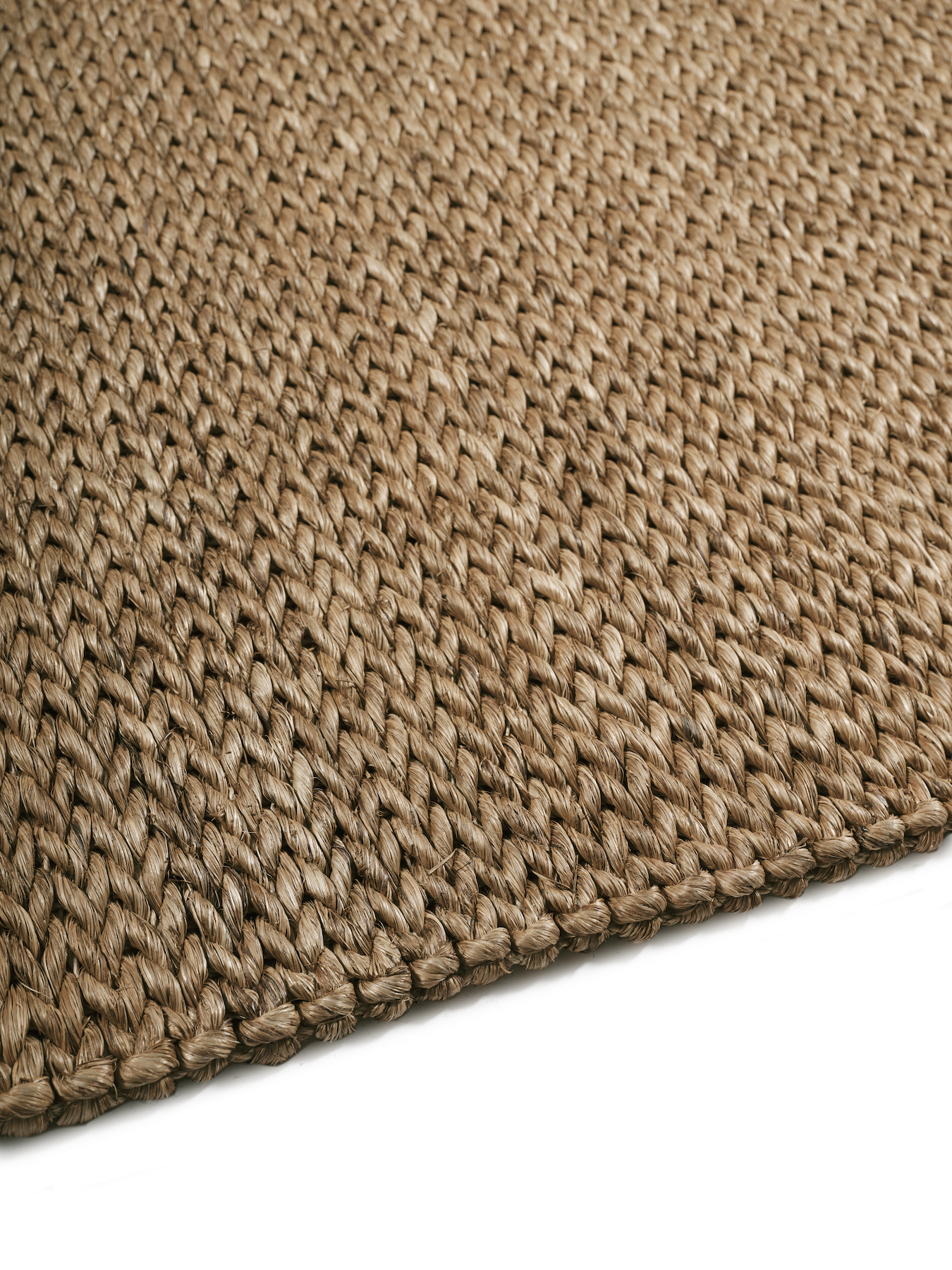 Abaca Herringbone Tobacco - sidepile image