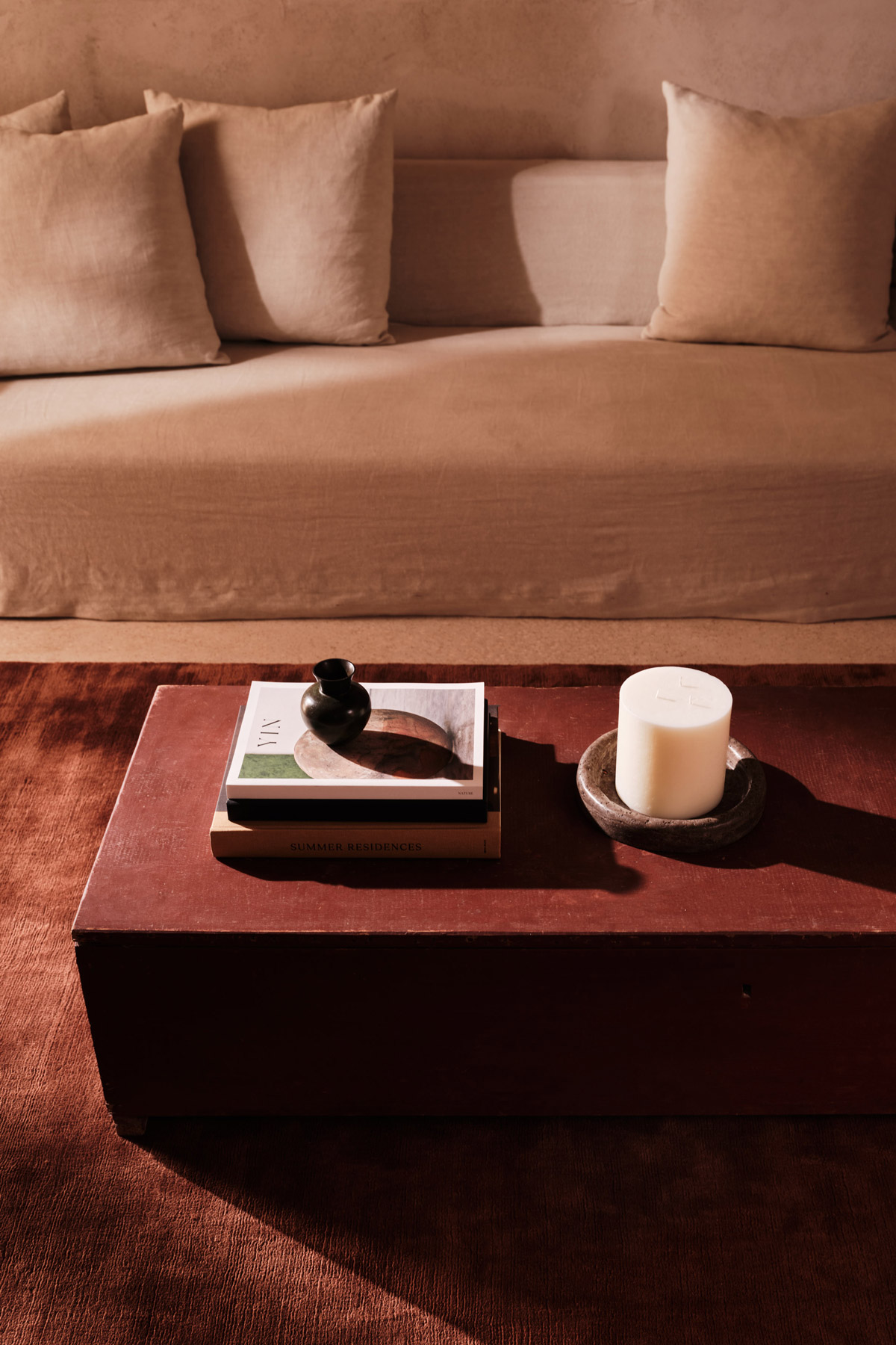 Russet Handloom Cashmere Blend Low Pile - insitu
