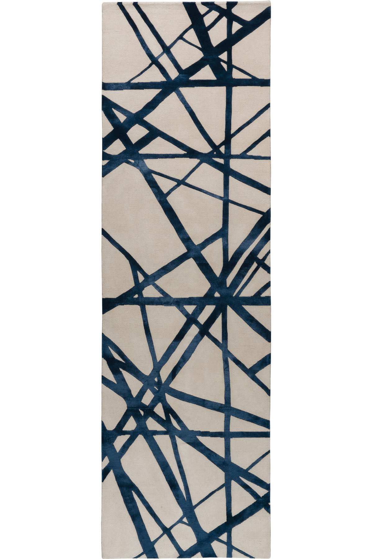 Channels Indigo Runner by Kelly Wearstler - Flatshot White