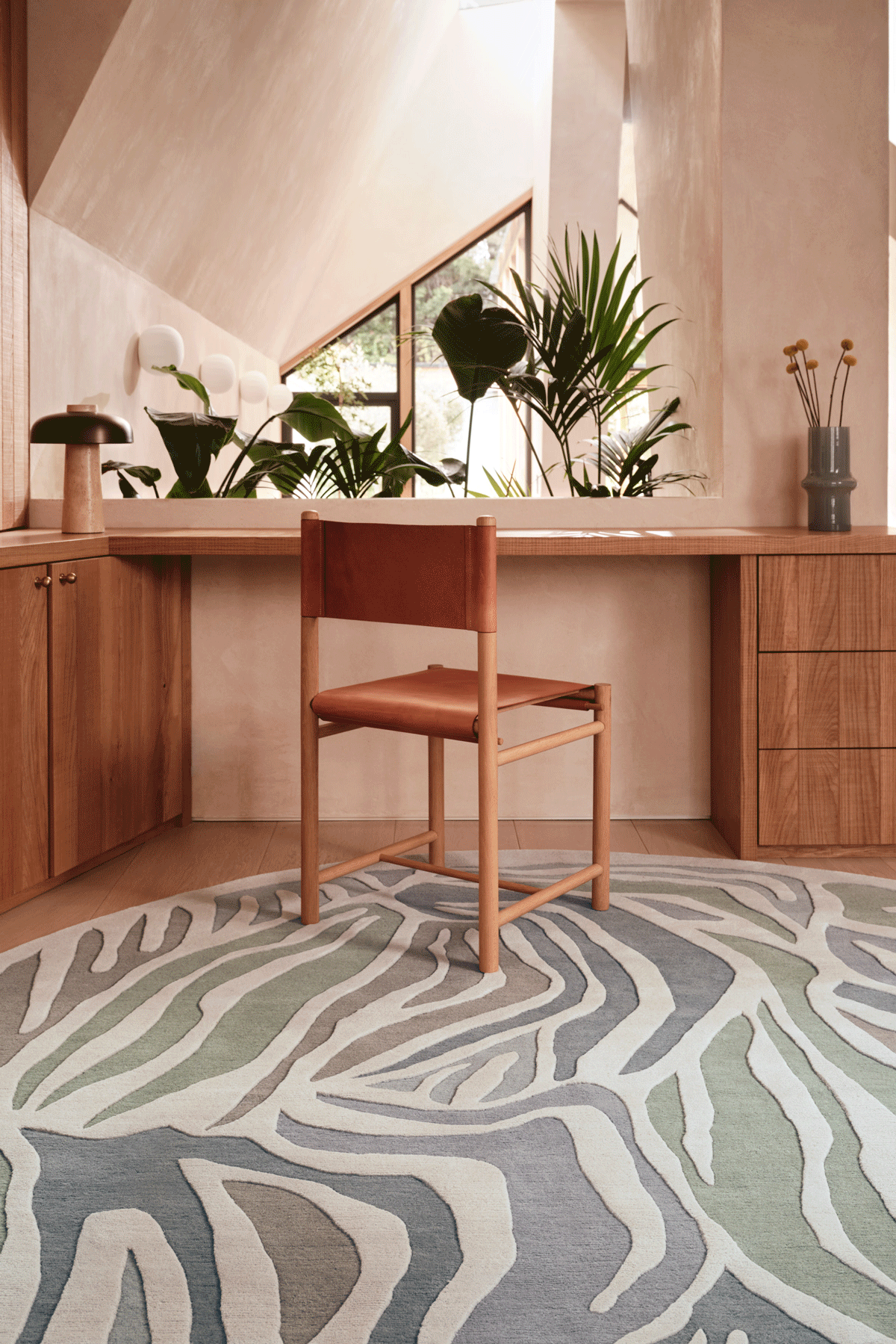 Rêverie Mist Round by The Rug Company - roomset image