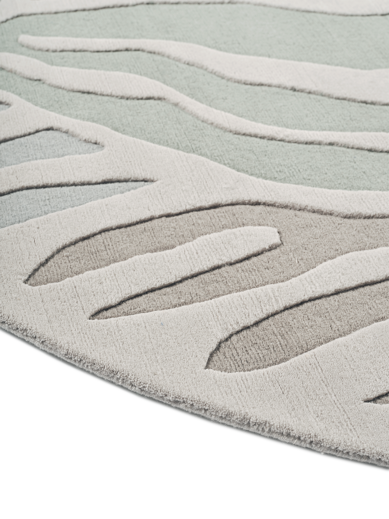 Rêverie Mist Round by The Rug Company - sidepile image