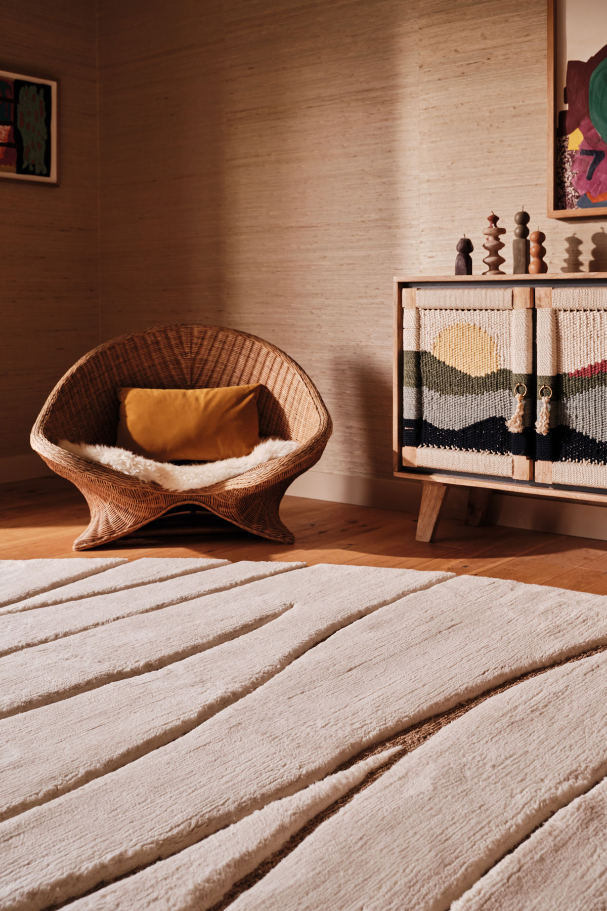 Deep Pile Merino Vail Nettle Shaped - roomset