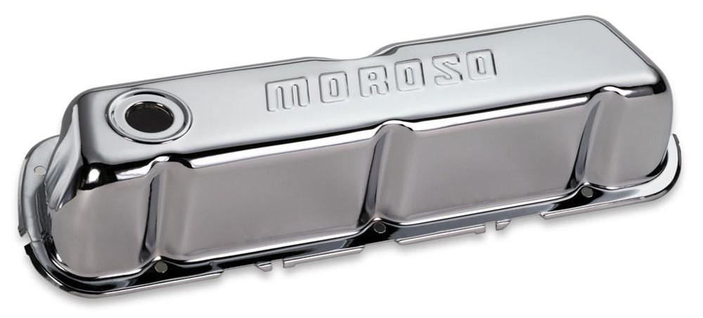 Moroso Chrome B/E Valve Covers Sbf Tall W/O Baffle