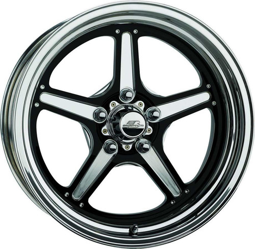 BILLET SPECIALTIES Billet Specialties Street Lite Black Wheel 15X4 2.25In Bs Brs035406122n 