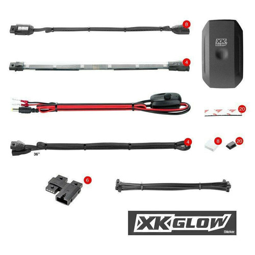 XKGlow Xkglow Ks-Moto-Standard App Control Multicolor Motorcycle Led Underbody Kit  XKGlow Xkglow Ks-Moto-Standard App Control Multicolor Motorcycle Led Underbody Kit