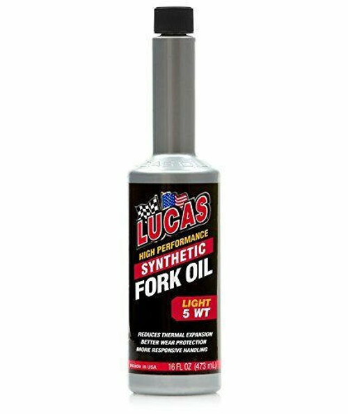  Lucas Oil 10771 Synthetic Fork Oil 5W 16Oz Wear Protection 