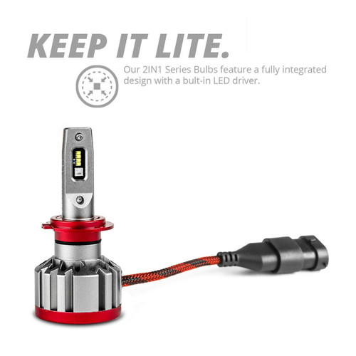 XKGlow Xkglow Xk045004-H4 2 In 1 Led Bulb Kit W/ Multi-Color Devil Eye & Xkchrome App 