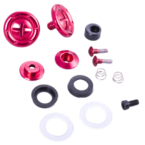 Racequip Red Hardware Pivot Kit For Face Shield Fits Pro & Vesta Model Helmets