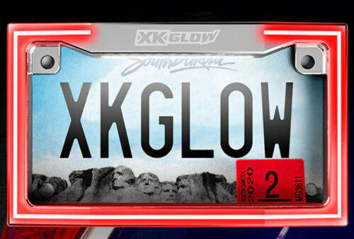 XKGlow Xk Glow Xk034018-W Chrome Motorcycle Led License Plate Frame With Turn Signals 