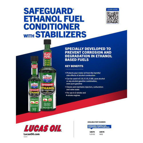 Lucas Oil Safeguard Ethanol Fuel Conditioner With Stabilizers - 5.25Oz   Lucas Oil Safeguard Ethanol Fuel Conditioner With Stabilizers - 5.25Oz