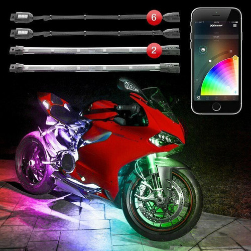 XKGlow Xkglow Ks-Moto-Mini Xkchrome App Control Multicolor Motorcycle Led Underbody Kit  XKGlow Xkglow Ks-Moto-Mini Xkchrome App Control Multicolor Motorcycle Led Underbody Kit