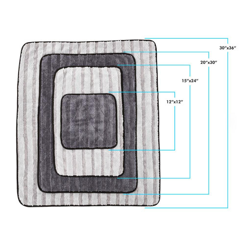  The Rag Company 12030-GAUNTLET-DRY-GRY 20" x 30" Hybrid Twist DRYING Towel Gray 