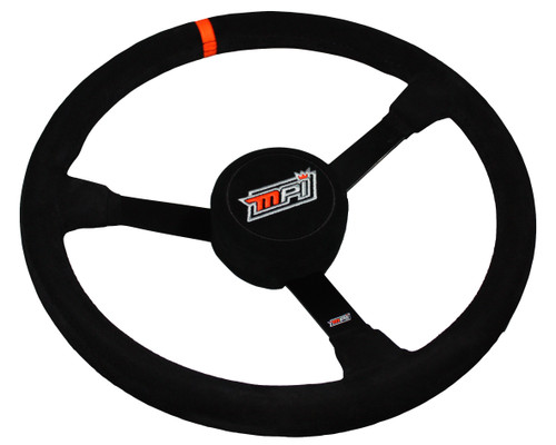 MPI 14" 3-Bolt Stock Car Oval Shaped Grip Steel Steering Wheel