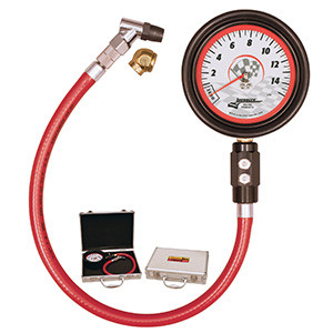 Longacre Magnum 3-1/2" Quick Fill Tire Gauge - 0-15Psi By 1/4 Lb