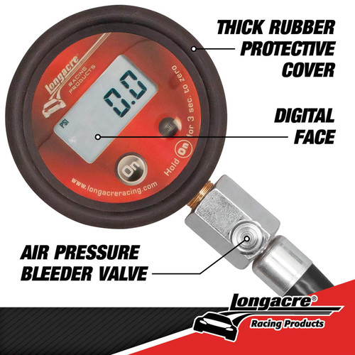 Longacre Basic Digital Tire Pressure Gauge - 0-100 Psi