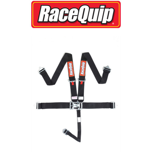 Racequip Black Latch & Link 5-Point Harness