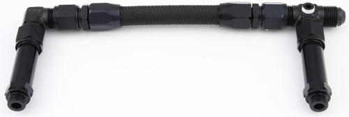 FRAGOLA Fragola 930006-BL #6 Fuel Line Kit 9/16-24 Dual Inlet Demon Black 