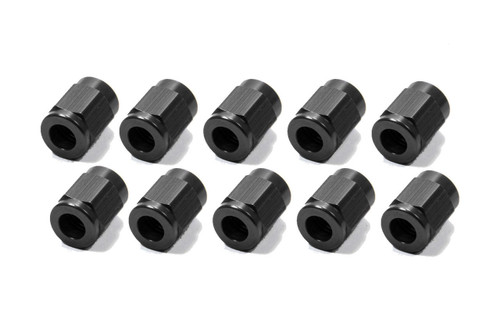 FRAGOLA Fragola 481803-BL-10 #3 Aluminum Tube  Nuts (10pk) Black 