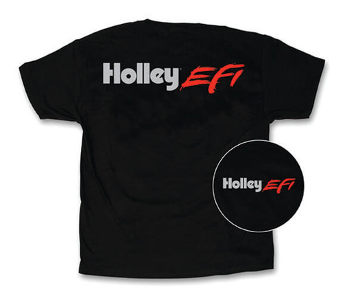 HOLLEY Holley 10044-LGHOL T-Shirt - Large w/Holley EFI SS Logo - Black 