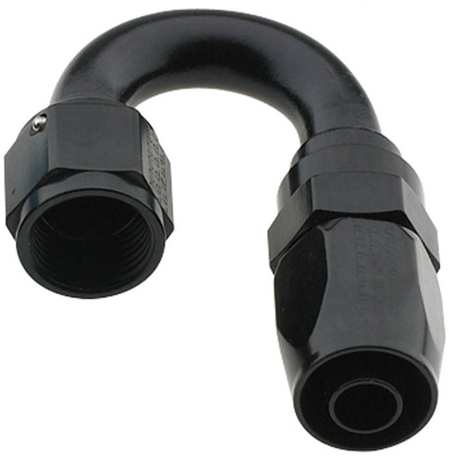 FRAGOLA Fragola 231812-BL Hose Fitting #12 180 Deg Pro-Flow Black 