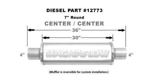 MAGNAFLOW PERF EXHAUST Magnaflow Perf Exhaust 12773 Muffler Stainless 4in Center In/Out 