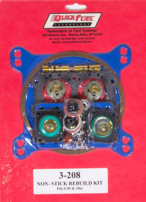 QUICK FUEL TECHNOLOGY Quick Fuel Technology 3-208QFT E85 Carb Rebuild Kit 650/750/850/950FCM 