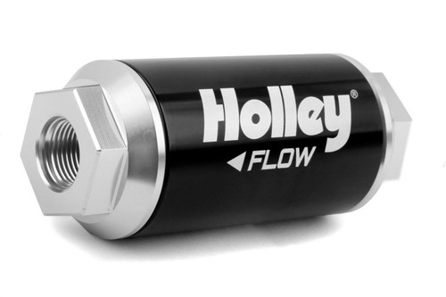 HOLLEY Holley 162-555 Billet HP Fuel Filter - -8an 40-Micron 175GPH 