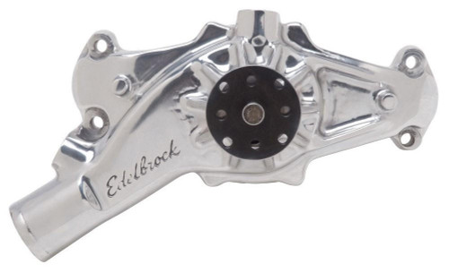 EDELBROCK Edelbrock 8864 BBC Water Pump - Short- R/R- Polished 