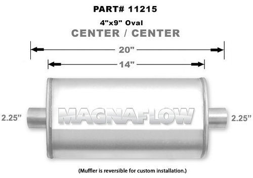 Magnaflow Perf Exhaust Stainless Muffler 2.25In. Center In/Out
