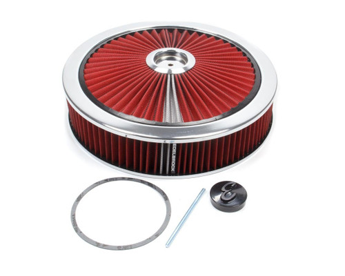 EDELBROCK Edelbrock 43660 Air Cleaner Kit - 14in Dia. Breathable - Red 