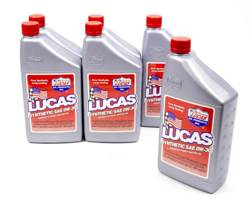 Lucas Oil Synthetic 0W30 Oil 6X1 Qt