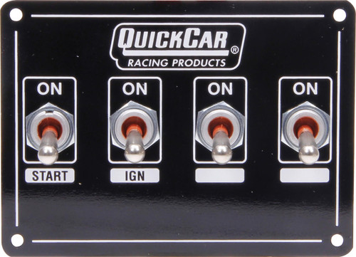 QUICKCAR RACING PRODUCTS Quickcar Racing Products 50-740 Ignition Panel Extreme 4 Switch w/ Pigtail 