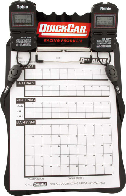 QUICKCAR RACING PRODUCTS Quickcar Racing Products 51-052 Clipboard Timing System Black 