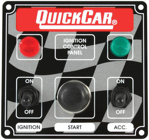 QUICKCAR RACING PRODUCTS Quickcar Racing Products 50-022 Ignition Panel 2 Switch w/Lights 