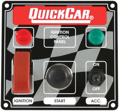 QUICKCAR RACING PRODUCTS Quickcar Racing Products 50-023 Ign. Panel 2 Switch w/Lights 