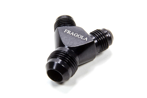 Fragola 8An Y-Male Fitting W/ Dual 6An Outlets Black Frg900609-Bl