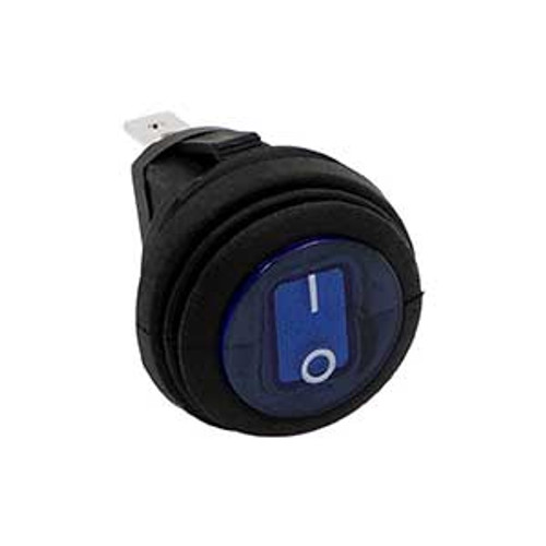 Heise He-Brs Illuminated Blue Round Rocker Switch - 5 Pack