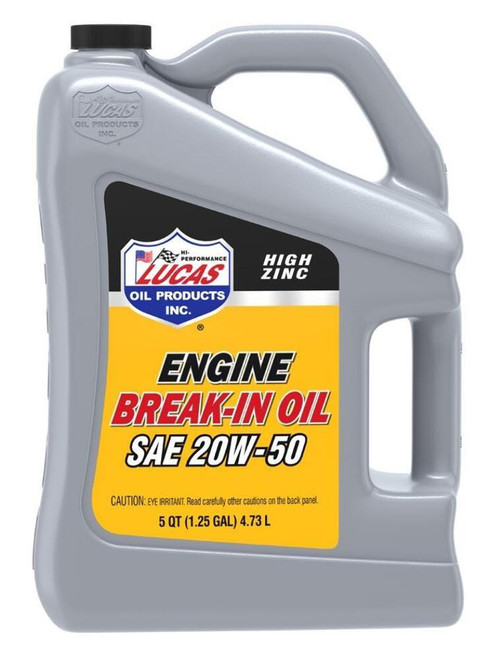  Lucas Oil Sae 20W-50 Engine Break-In Oil - 5 Quart 
