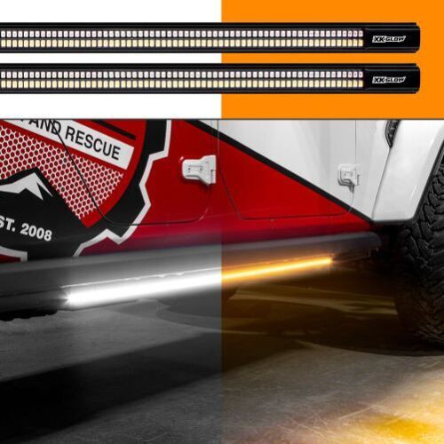 Xkglow 48" White + Amber Running Board Step Led Light Bar Kit