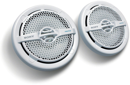 Sony Xs-Mp1611 6-1/2" Dual-Cone White Marine Speakers
