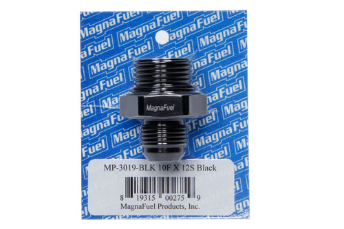 Magnafuel/Magnaflow Fuel Systems #10An Flare To #12An Port Fitting Str. Black