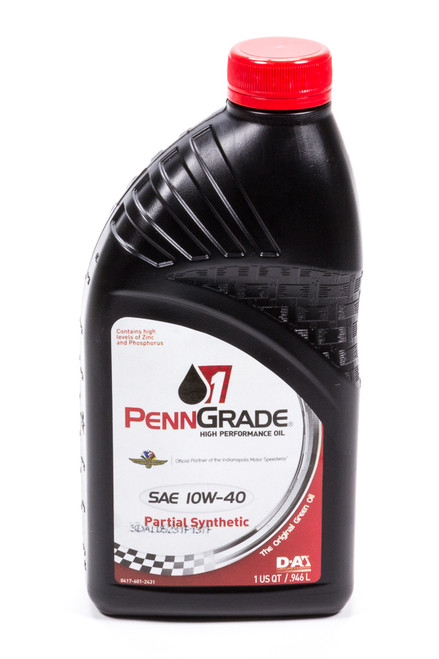 Penngrade 10W40 Racing Oil 1 Qt Partial Synthetic