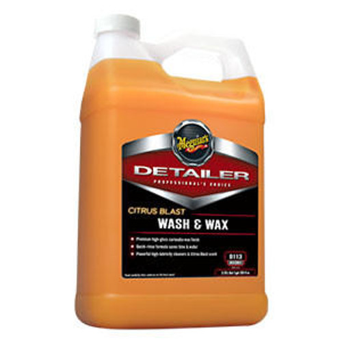 MEGUIARS PROFESSIONAL DETAIL PRODUCT Meguiar's D113 Citrus Blast Premium Wash & Wax For Car & Auto Detailing 1 Gallon 