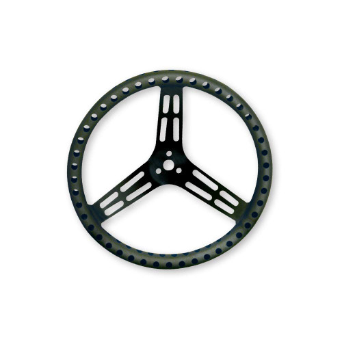 Longacre 56833 14" Uncoated Black Aluminum - DRILLED - Dished